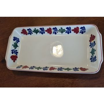 Boerenbont Cakeschaal 15 x 30 cm aardewerk