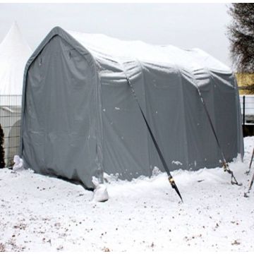 CARPORT 3,30 X 4,80M PVC GRIJS