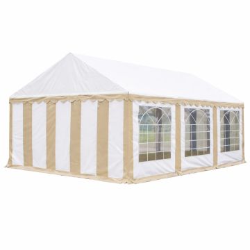Classic Plus Feest-tent PVC 4x6x2 mtr in Wit-Beige