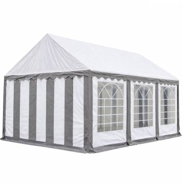 Classic Plus Partytent PVC 6x6x2 mtr in Wit-Grijs