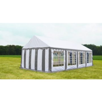 Classic Plus Partytent PVC 4x8x2 mtr in Wit-Grijs