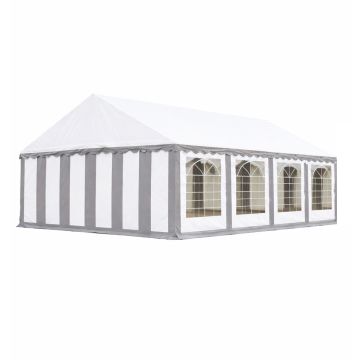 Classic Plus Partytent PVC 5x8x2 mtr in Wit-Grijs