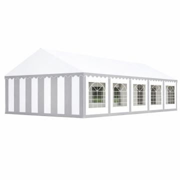 Classic Plus Partytent PVC 6x10x2 mtr in Wit-Grijs