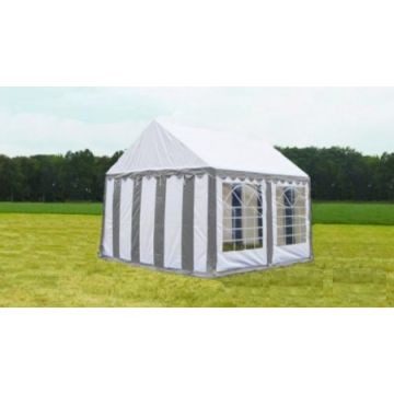 Classic Plus Partytent PVC 5x4x2 mtr in Wit-Grijs