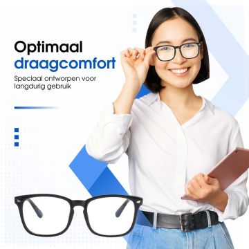Partij van 20 stuks Computerbril - Blauw licht bril - Blue Light Glasses - Lichtgewicht Zwart