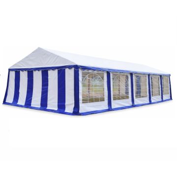 Classic Plus Partytent PVC 5x10x2 mtr in Wit-Blauw