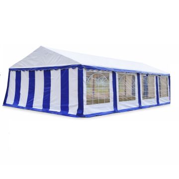Classic Plus Feesttent PVC 4x8x2 mtr in Wit-Blauw
