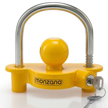 Aanhangwagen caravan trailer slot Geel 157x79x150mm 