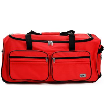 Trolley, reistas, rood, afsluitbaar, met slot, 85 liter, roltas