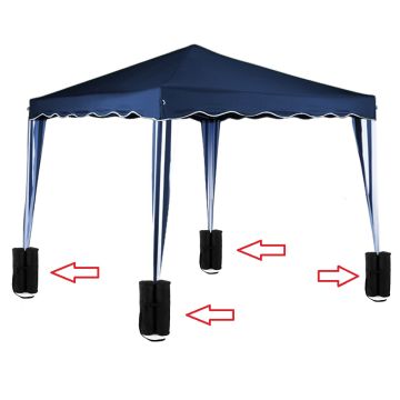 Gewichtszakken voor verzwaring van de partytent poten, set van 4