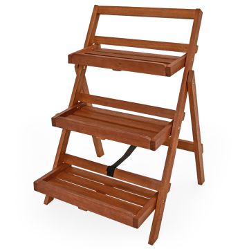 Plantenrek 3 Etaged Acaciahout 79x59x56cm