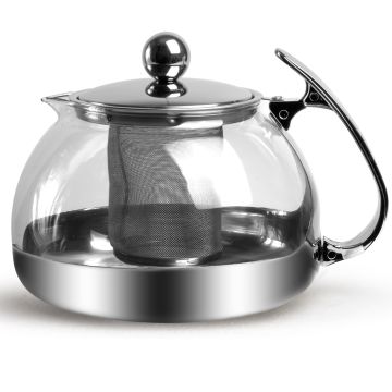 Theepot Glas 1,2L met RVS Filter