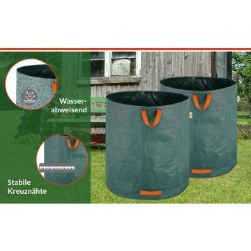 Tuinafvalzak 2 stuks Groen 500L