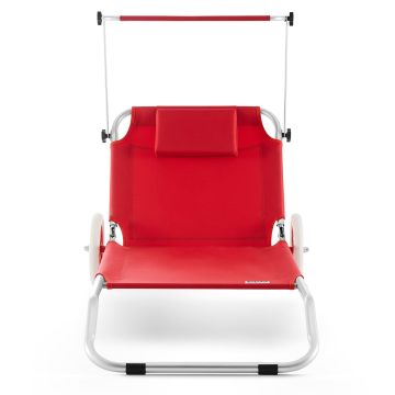 Ligbed Kreta Rood Alu met wielen