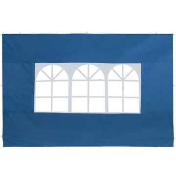 Zijwanden vouwbaar paviljoen set van 2 blauw 3x2m