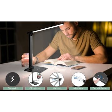 LED Bureaulamp Cataleya Zwart