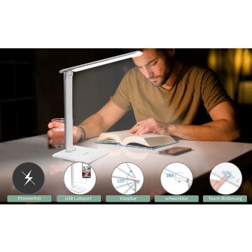 LED Bureaulamp Cataleya Wit