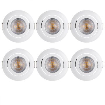 LED Inbouwspots Krog 6 stuks Wit Dimbaar