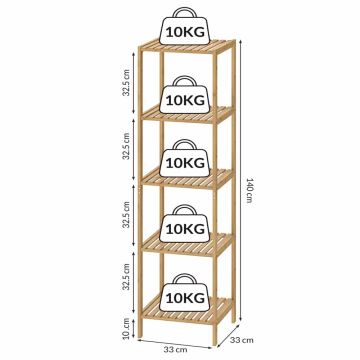 Bamboe plank 140x33x33cm