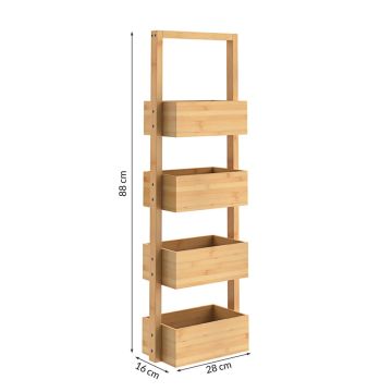 Badkamerrek Bamboe 88x16x28cm