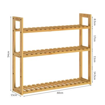 Wandplank Bamboe 54x60x15cm