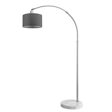Booglamp Stoffen Kap Marmeren Voet 150-175cm Grijs