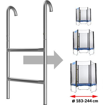 Trampoline ladder 66cm 2 metalen treden