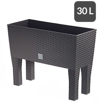Hoge Plantenbak Antraciet Kunststof 60x25x46cm