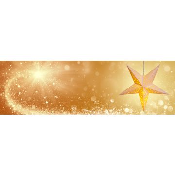 Kerstster Papier LED Crème Ø60cm 5 Punten Sterretjes