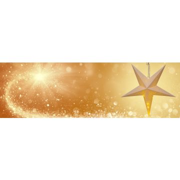 Kerstster Papier LED Crème Ø60cm 5 Punten Gaatjes