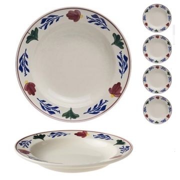 Boerenbont Diep bord 24 cm set van 6 stuks 