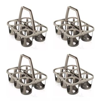 EDA Flessendrager 26x34x26cm - Taupe - set van 4