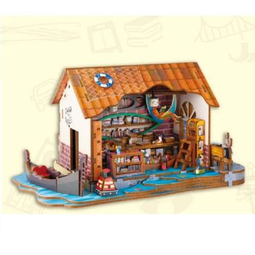 PlayfulMario Drijvende Boekenwinkel met verlichting Modelbouw 261 Onderdelen