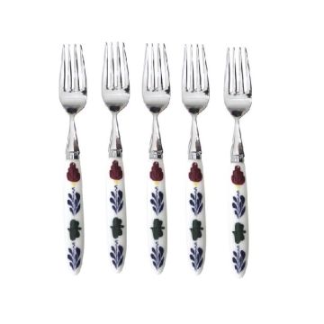 Boerenbont Gebaksvork / Dessertvork 16cm set 5 Stuks