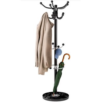 Kapstok Zwart met marmeren voet 173cm 