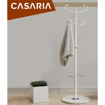 Kapstok Wit met marmeren voet 173cm 