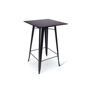 Statafel Hamburg stapelbaar - Metalen Zwart - afm. 70x70cm 