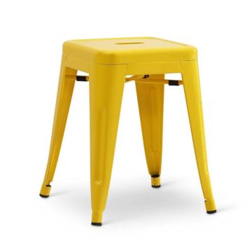 Stapelkruk Hamburg metalen kruk Geel
