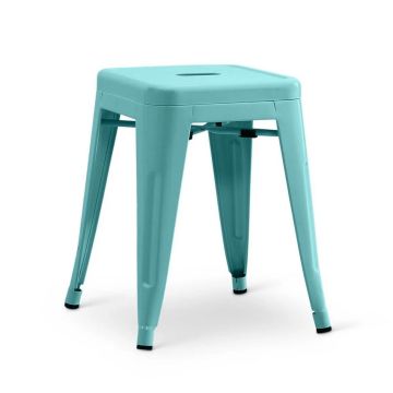 Stapelkruk Hamburg metalen kruk Mintgroen