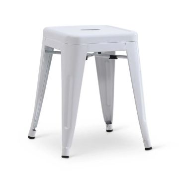 Stapelkruk Hamburg metalen kruk Wit