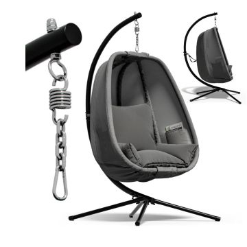 Hangstoel Alvie Antraciet 190x140x110cm