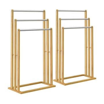 Handoekkenrek 2 stuks Bamboe RVS
