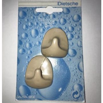 Universele handdoekhaken zelfklevend (setje van 2) beige