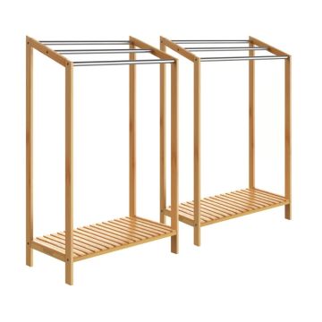 Handoekkenrek 2 stuks Bamboe RVS