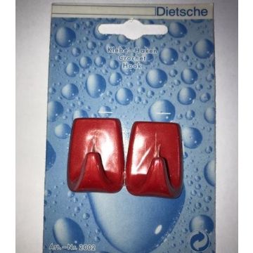 Universele handdoekhaken zelfklevend (setje van 2) rood