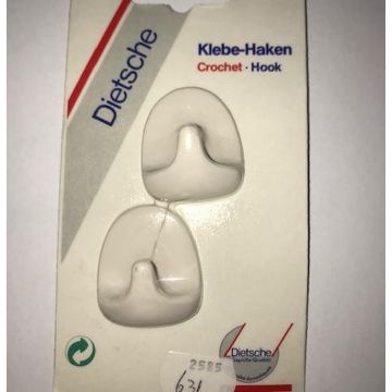 Universele handdoekhaken zelfklevend (setje van 2) Wit