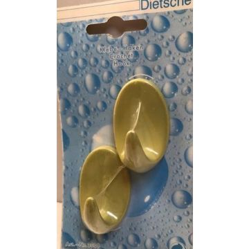 Universele handdoekhaken zelfklevend (setje van 2) groen