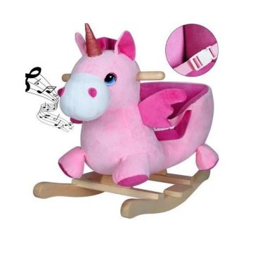 Schommeldier Eenhoorn met veiligheidgordel en geluid