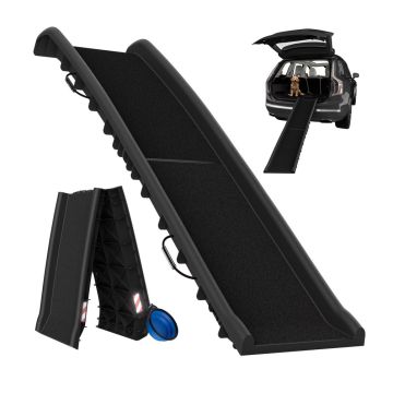 Hondenhelling auto Zwart 156x40x16cm opvouwbaar