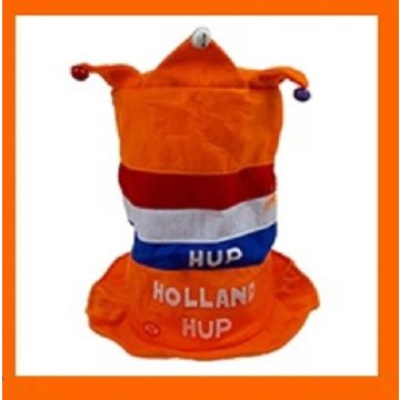 Hup Holland oranje hoed met muziek